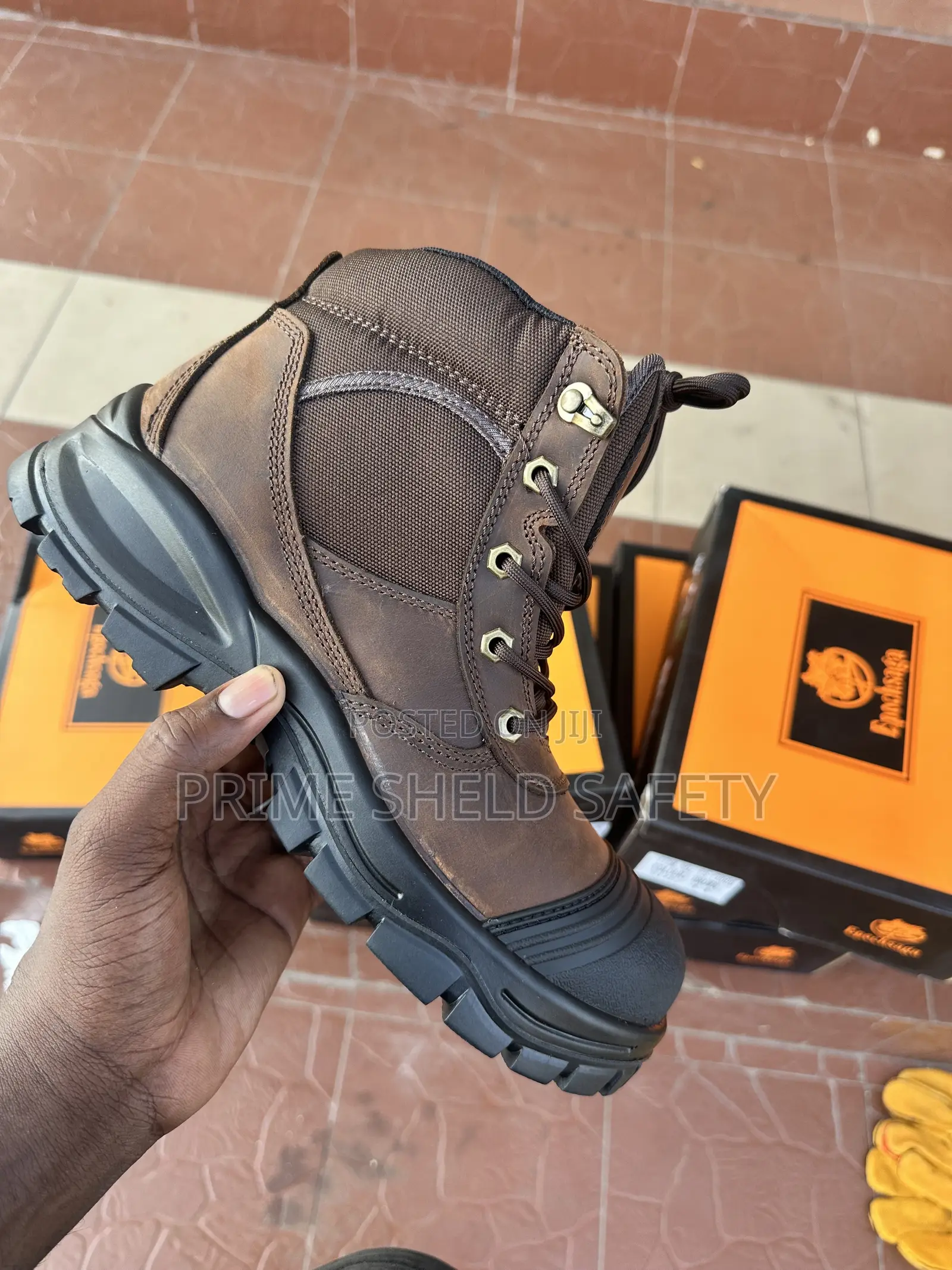 Brown Industrial Safety Work Boot
