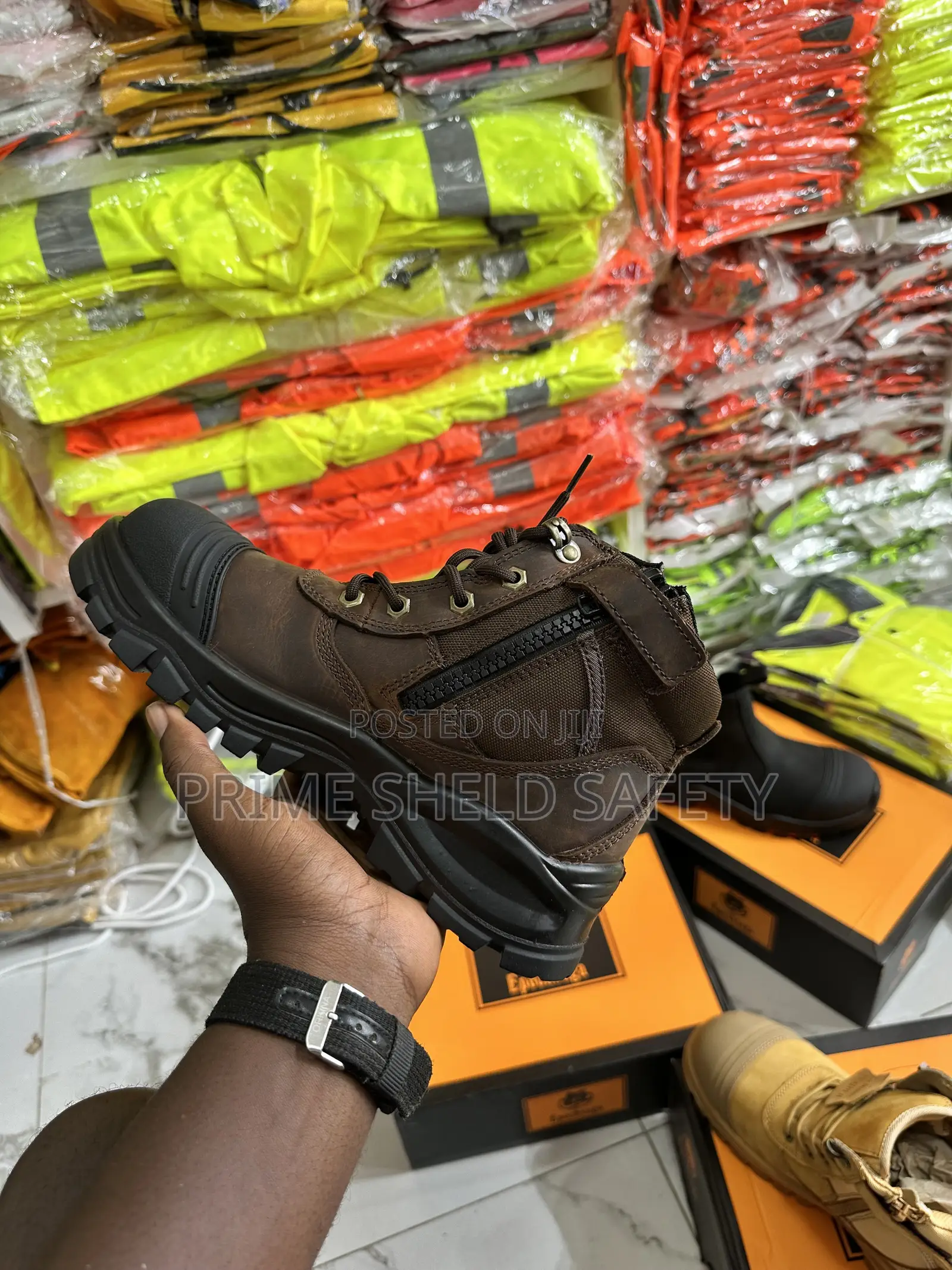 Brown Industrial Safety Work Boot