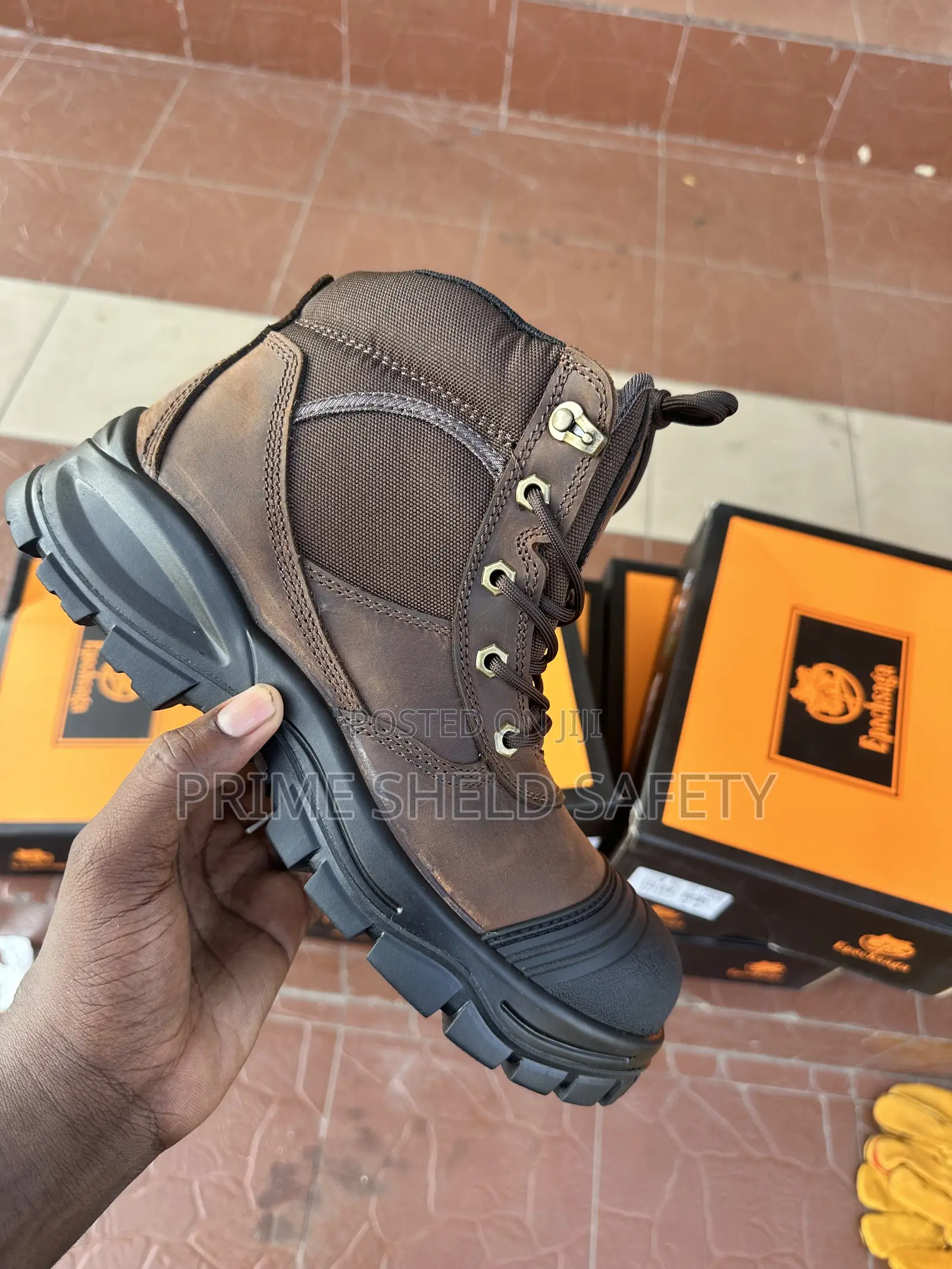 Brown Industrial Safety Work Boot