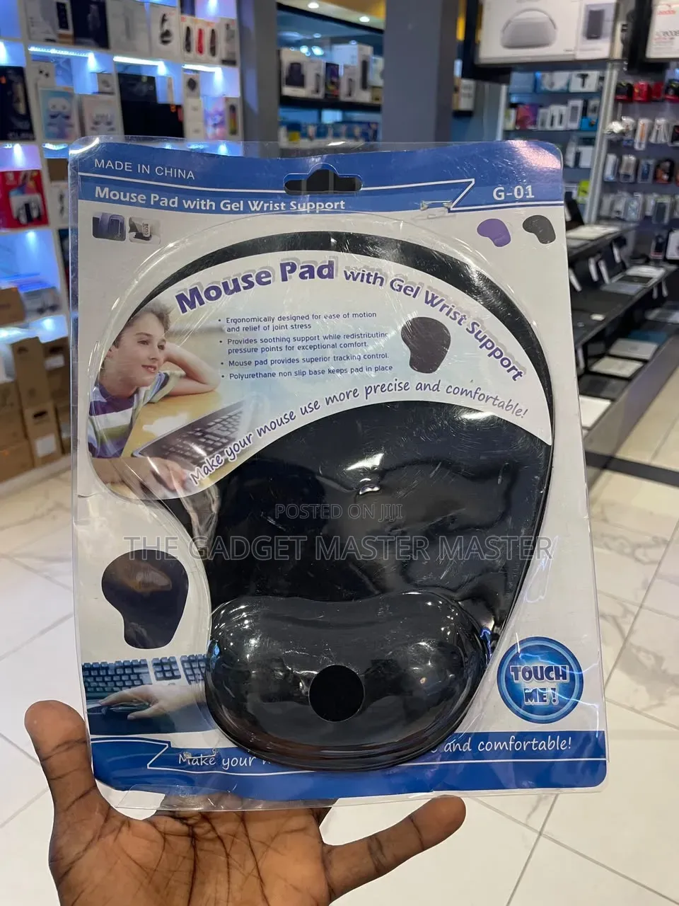 Mouse Pad With Gel Wrist Support