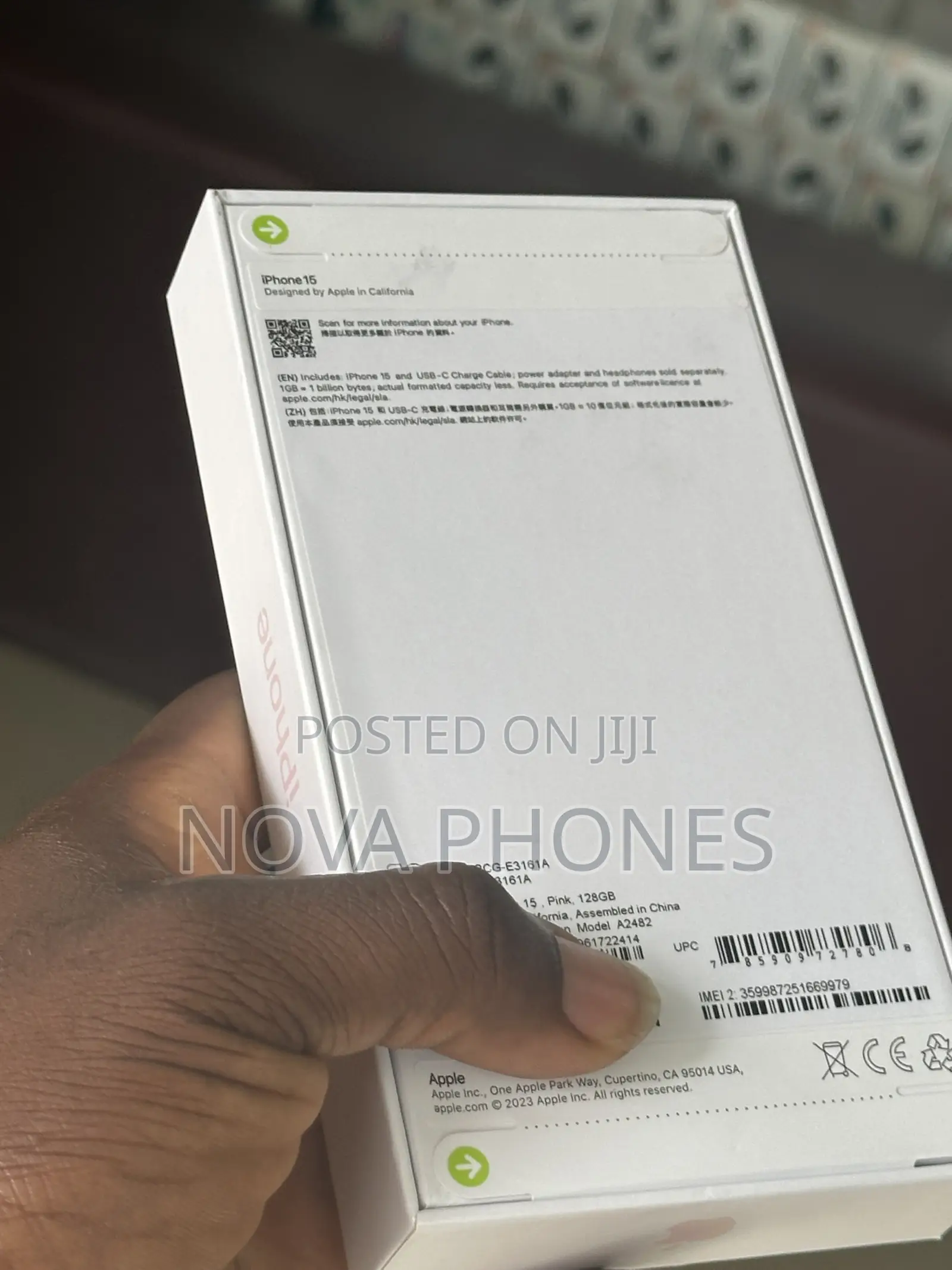 New Apple iPhone 15 128 GB Pink