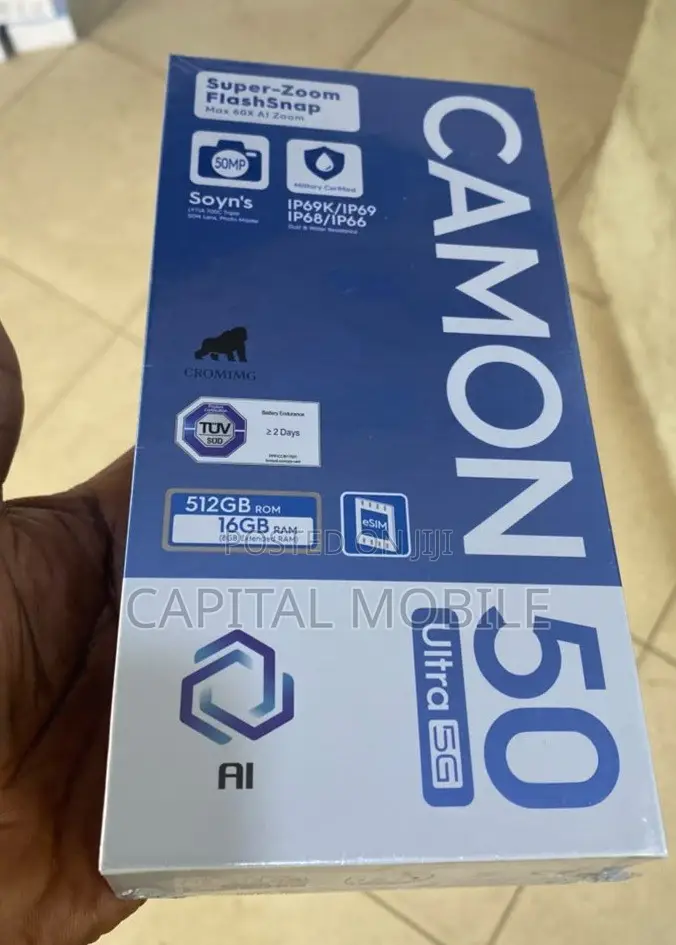 New Tecno Camon 50 Ultra 512 GB Black