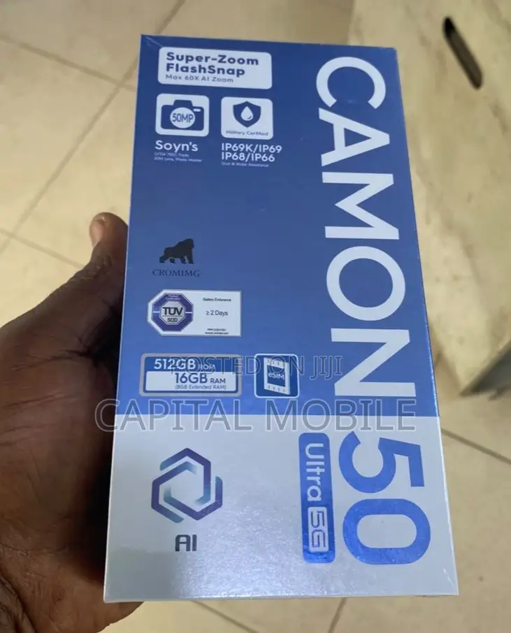New Tecno Camon 50 Ultra 512 GB Black