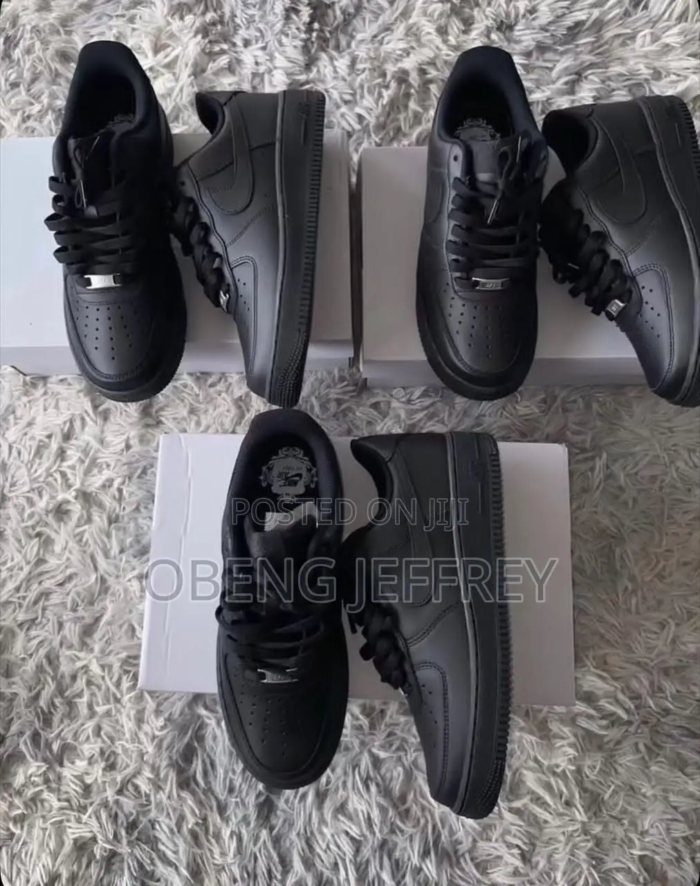 Original Kids Nike Airforce 1 All Black