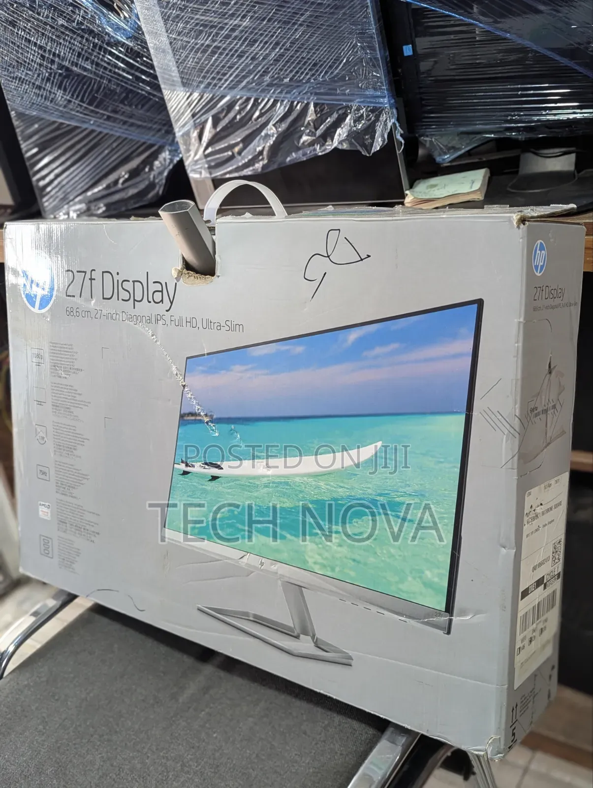 HP M27f Monitor, 27" Screen, Full HD IPS, 75Hz, 5ms, VGA, 2 HDMI