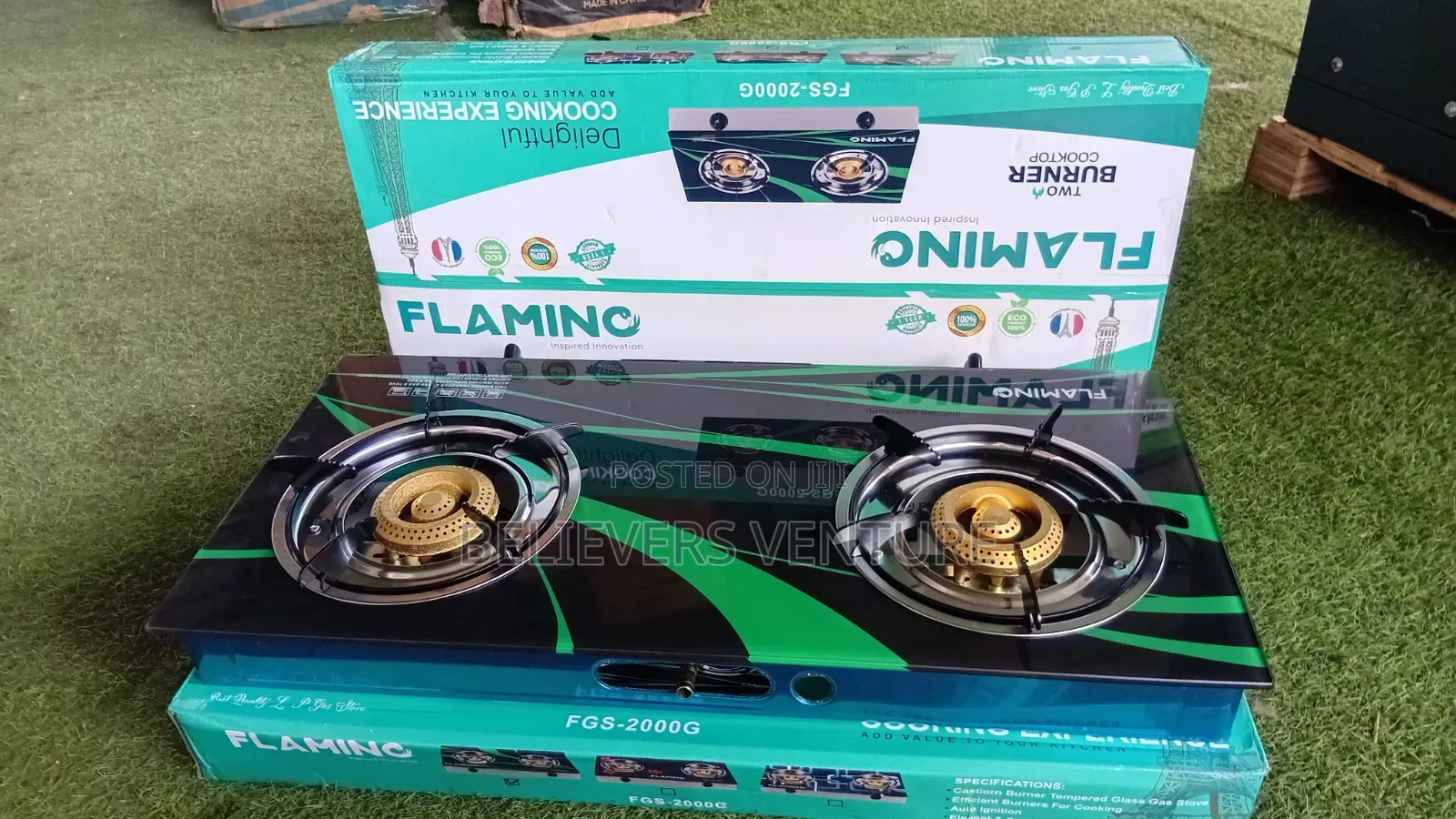 Flamino 2-Burner Gas Cooker – Reliable Kitchen Companion
