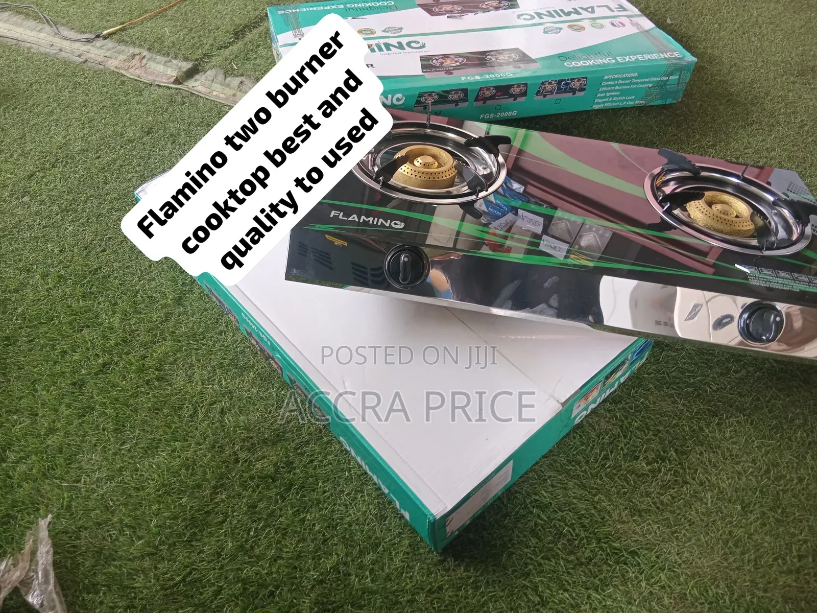 Flamino Double Burner Gas Stove – Perfect for Home Commercial Use