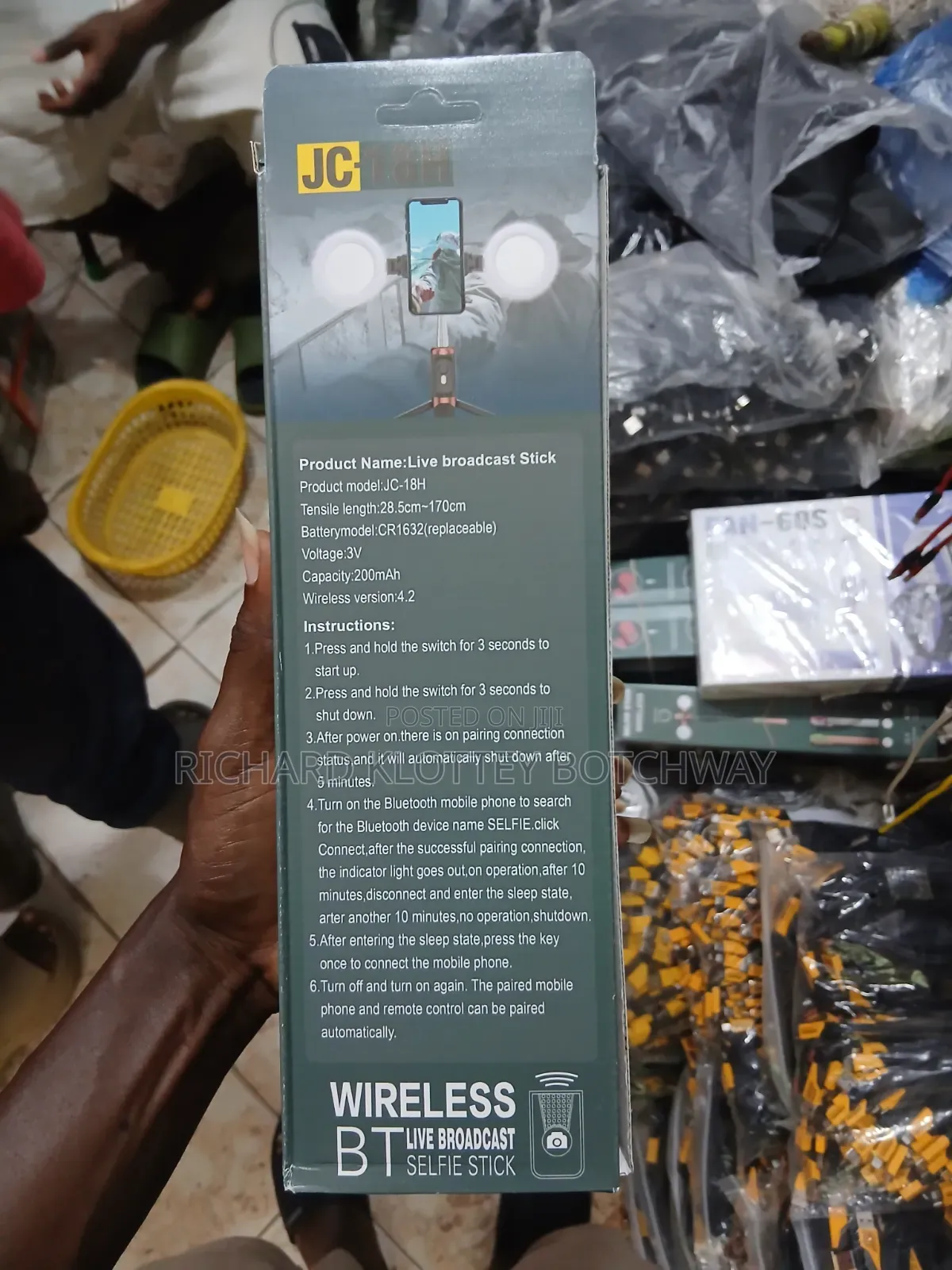 Wireless BT Live Broadcast Selfie Stick