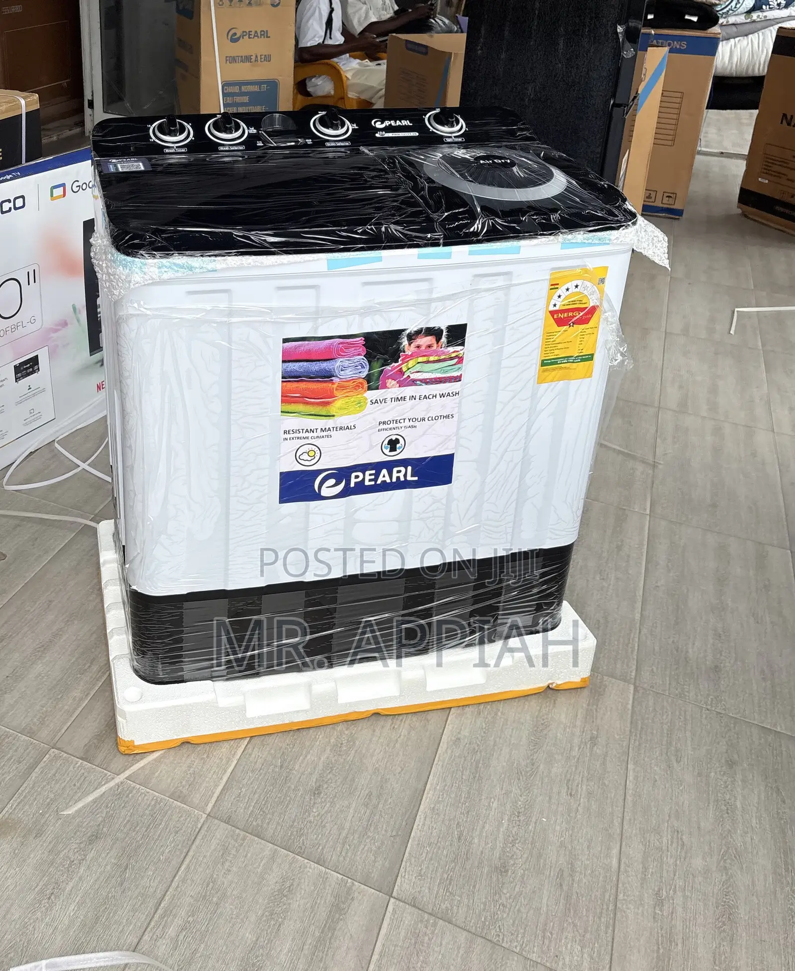 Efficient Classic Pearl 18kg Top Load Washing Machine(White/Black)