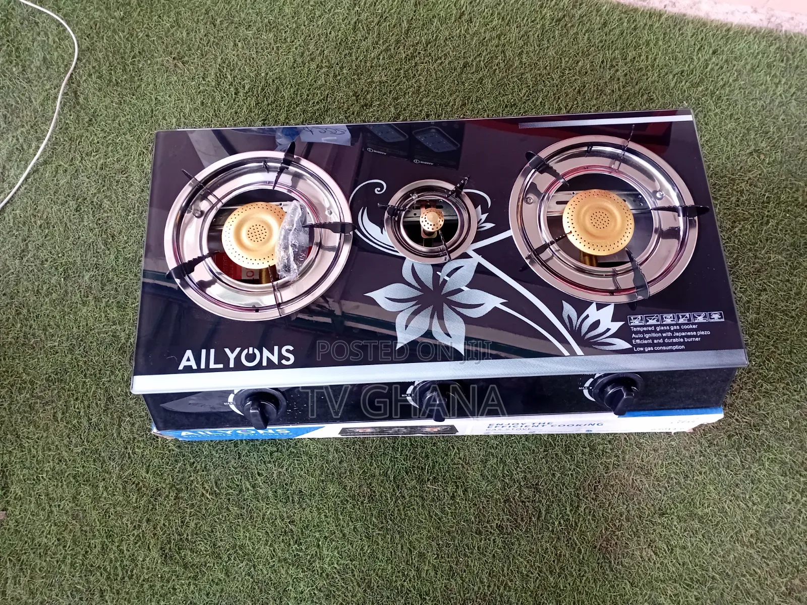 Ailyons 2 Burner Gas Cooker – Neat Design, Efficient Flame Long