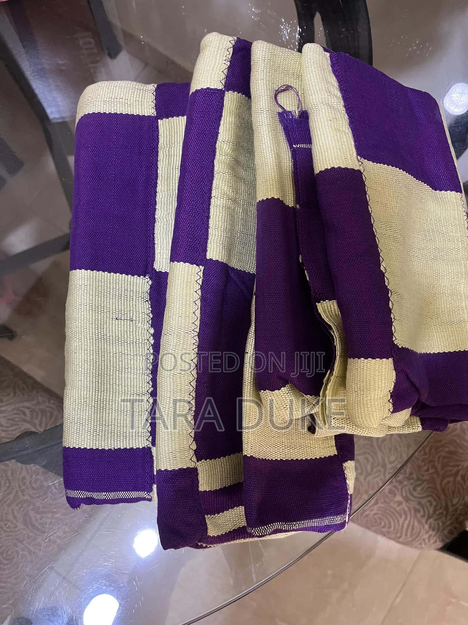 Bold Checkerboard Kente Fabric