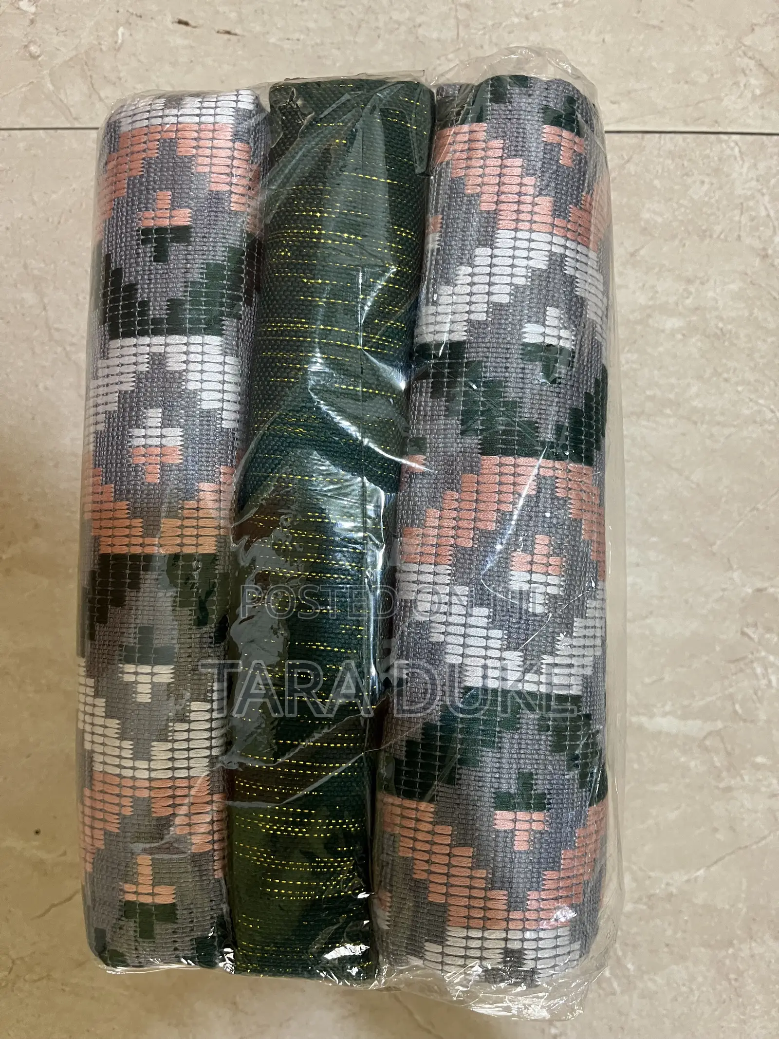 3-Piece Geometric Woven Fabric Bundle
