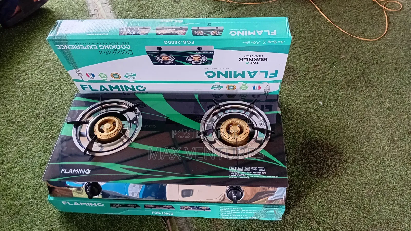 Flamino Table Top 2 Gas Stove Auto Ignition 2 Burner