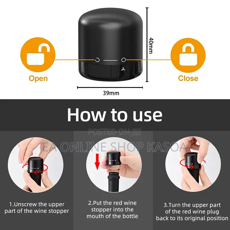 Swivel Open and Close Mini Wine Stopper
