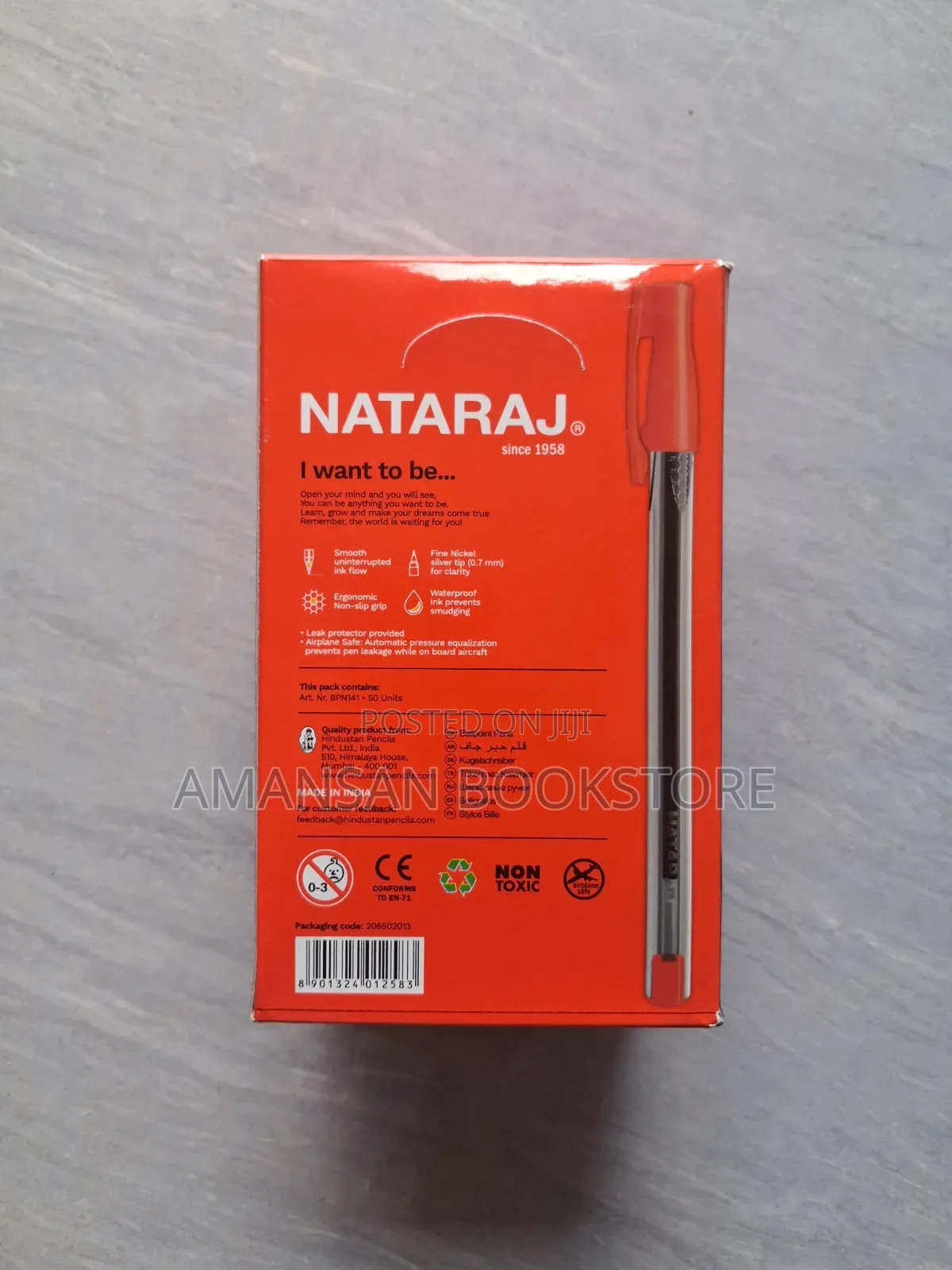 Nataraj Ballpoint Pen: Red