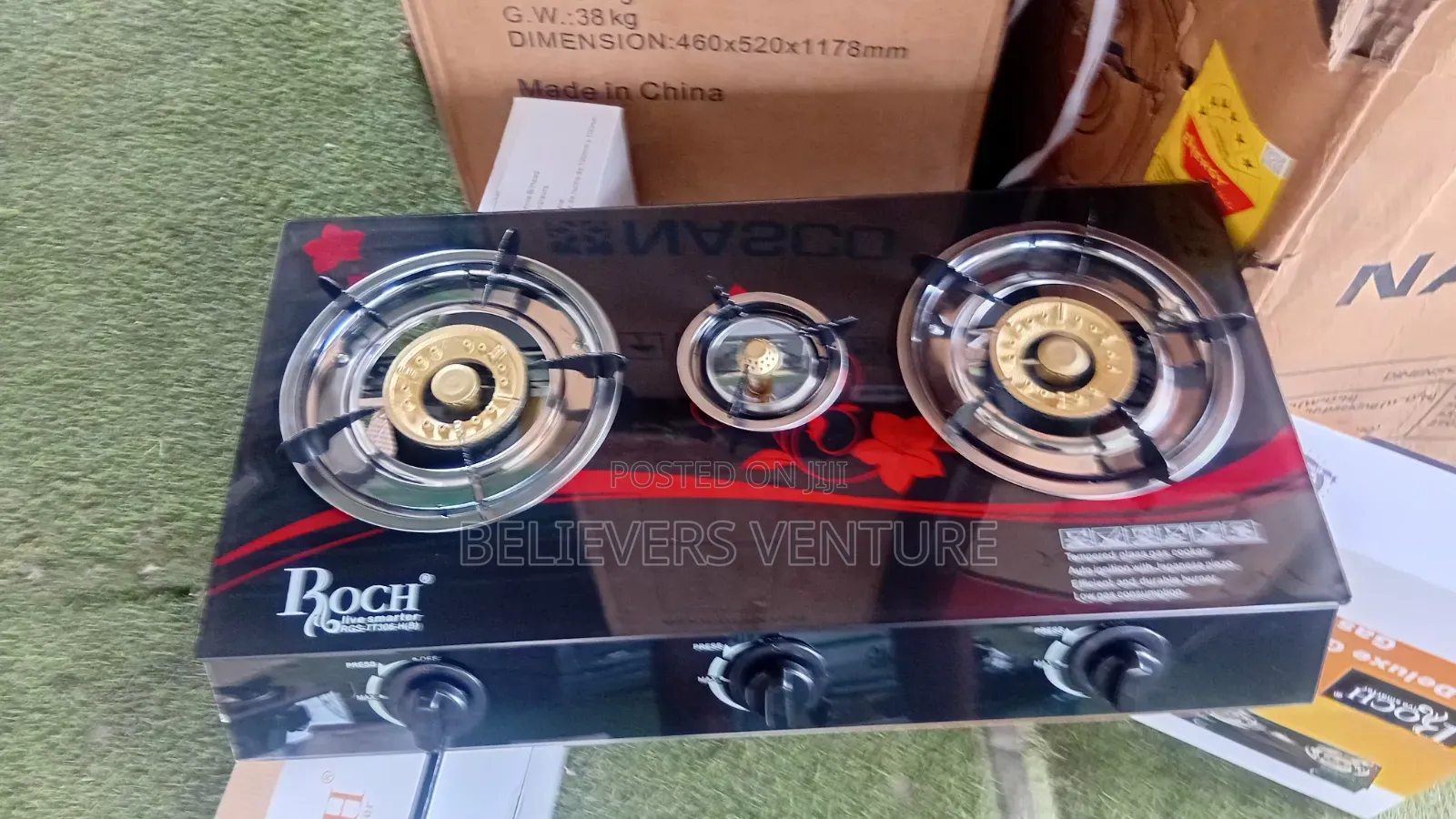 Roch 3 Burners Gas Cooker – Powerful Cooking Made Simple
