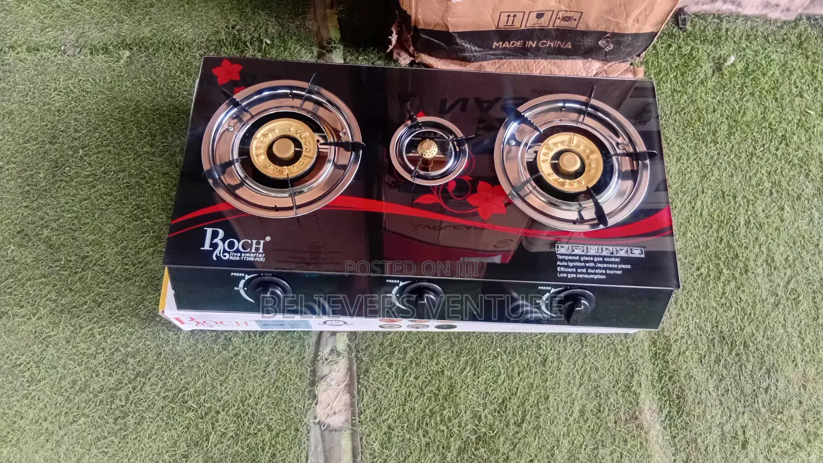 Roch 3 Burners Gas Cooker – Cook Fast, Cook Better