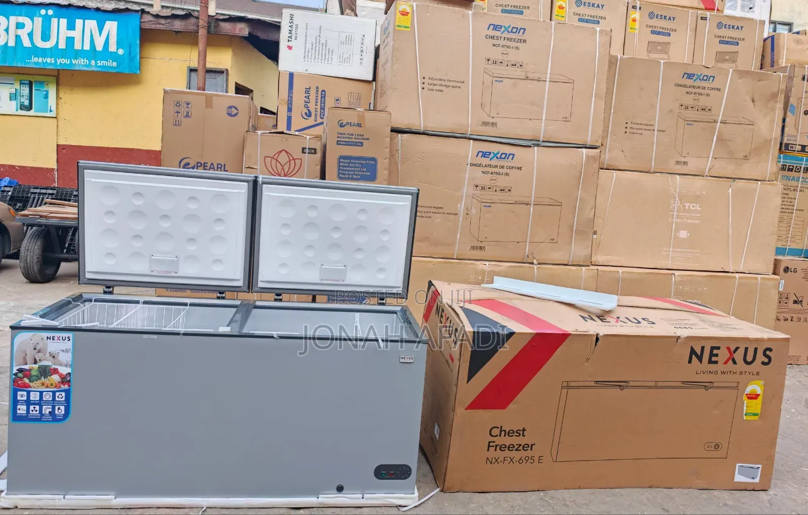 Nexus 560Ltr Double Door Chest Freezer NX-FX-695E Silver
