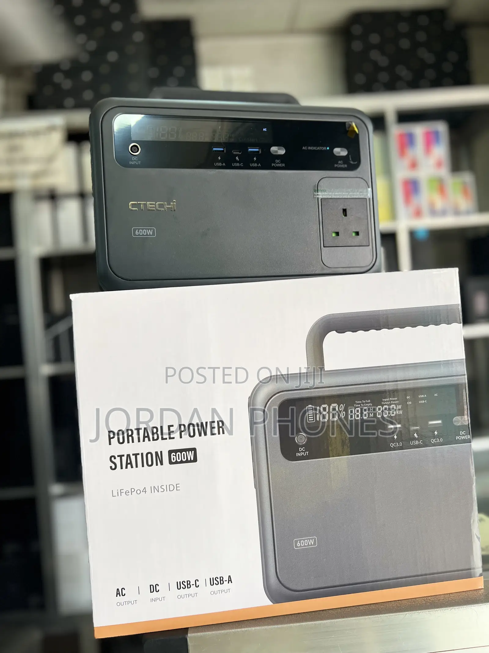 CTECHI 600W Portable Power Station | LiFePO4 Battery