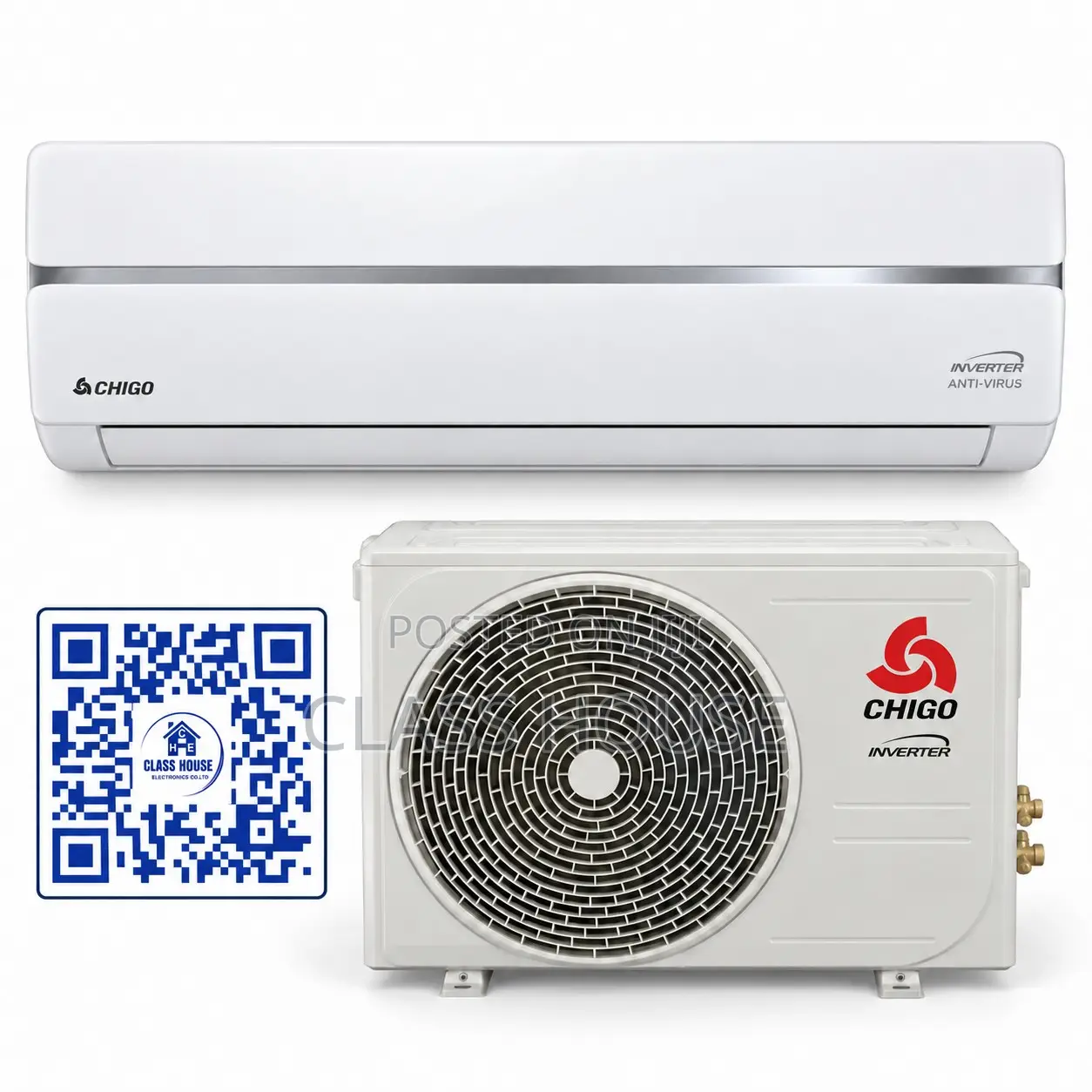 Chigo Split AC - Invertor -R32 ( 1.5hp, 2.0hp 2.5hp )