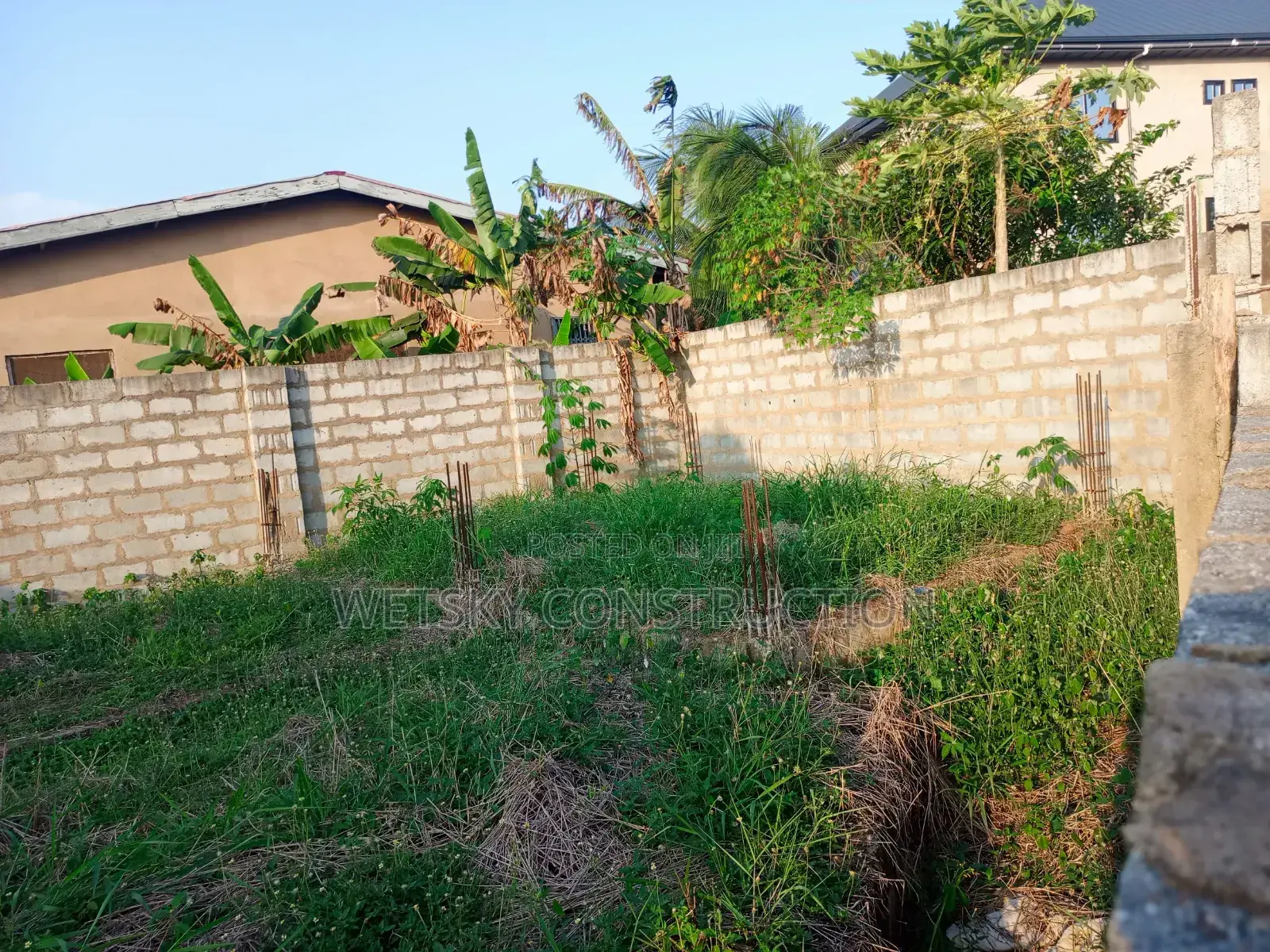 Fenced Half Plot With 3 Bedroom Footings for Sale