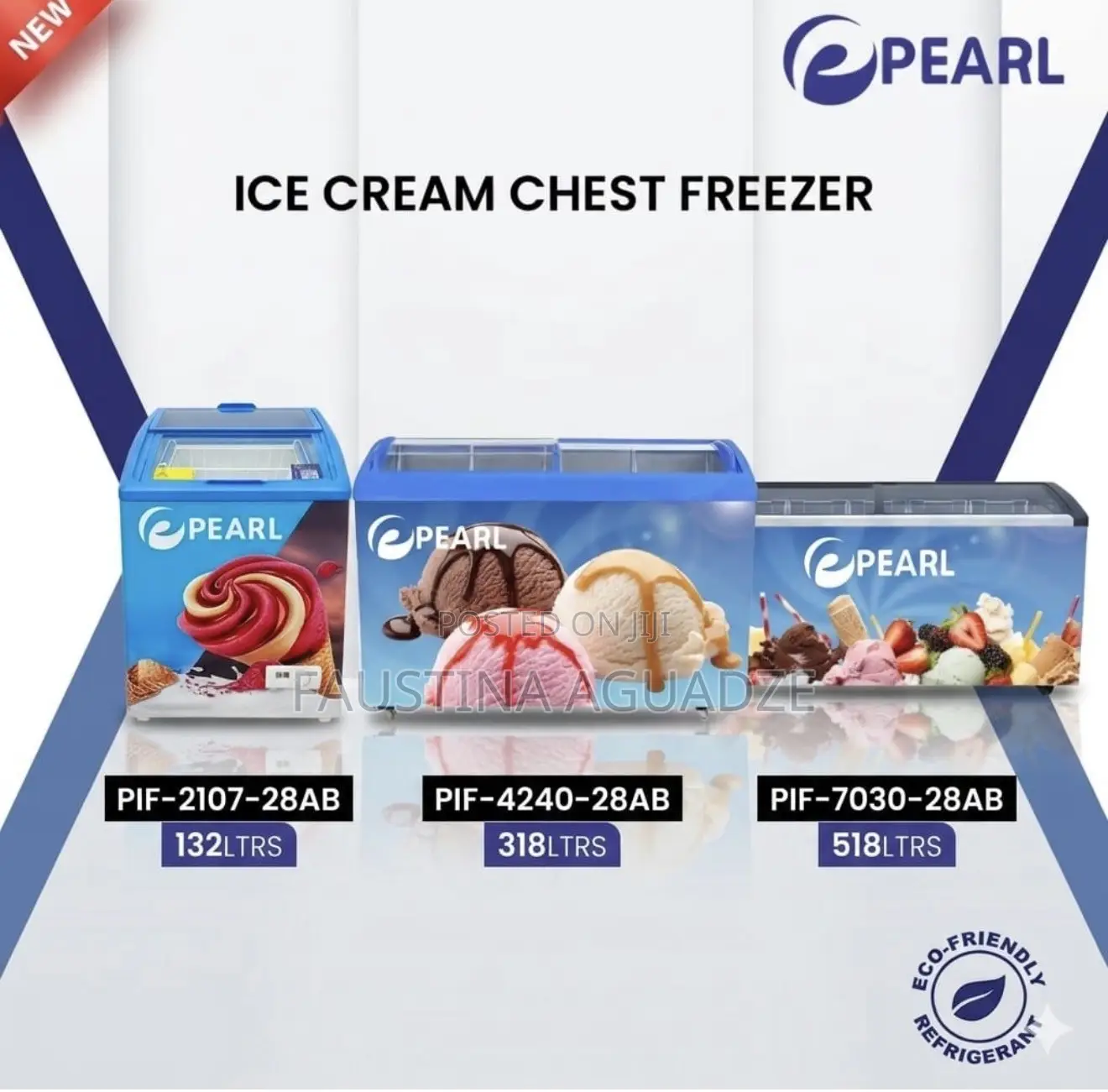 Pearl Pif 4240 Iced Cream Display Freezer