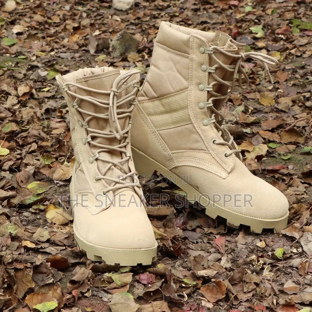 Desert Tan Tactical Combat Boots - Military Army Jungle Boot