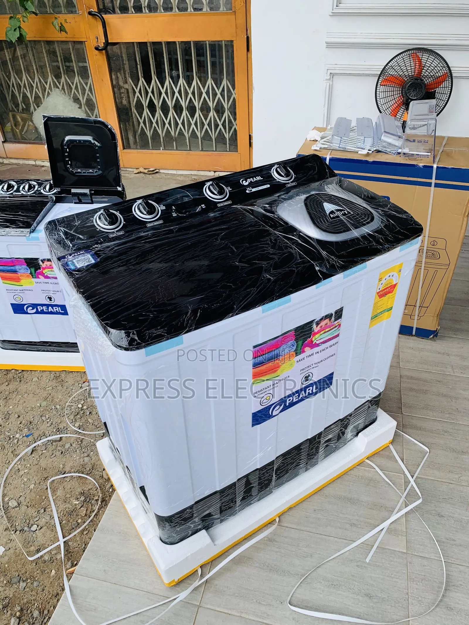 Wash and Spin Pearl 15kg Washing Machine Semi-Auto Twin-Tub Top-Load
