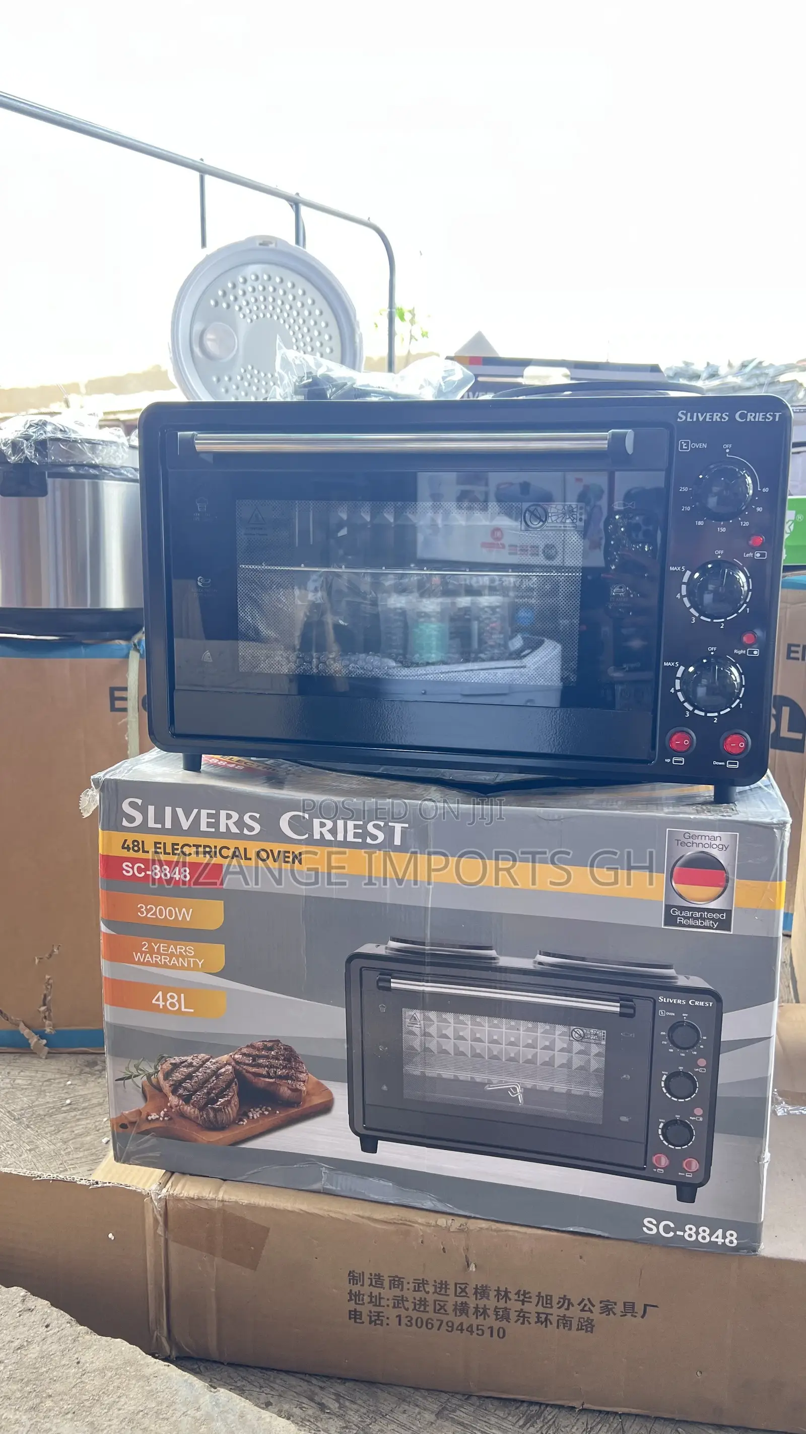 48l Electric Oven With Double Hot Plate