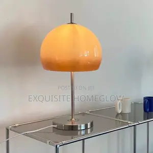 Vintage Glass Mushroom Table Lamp