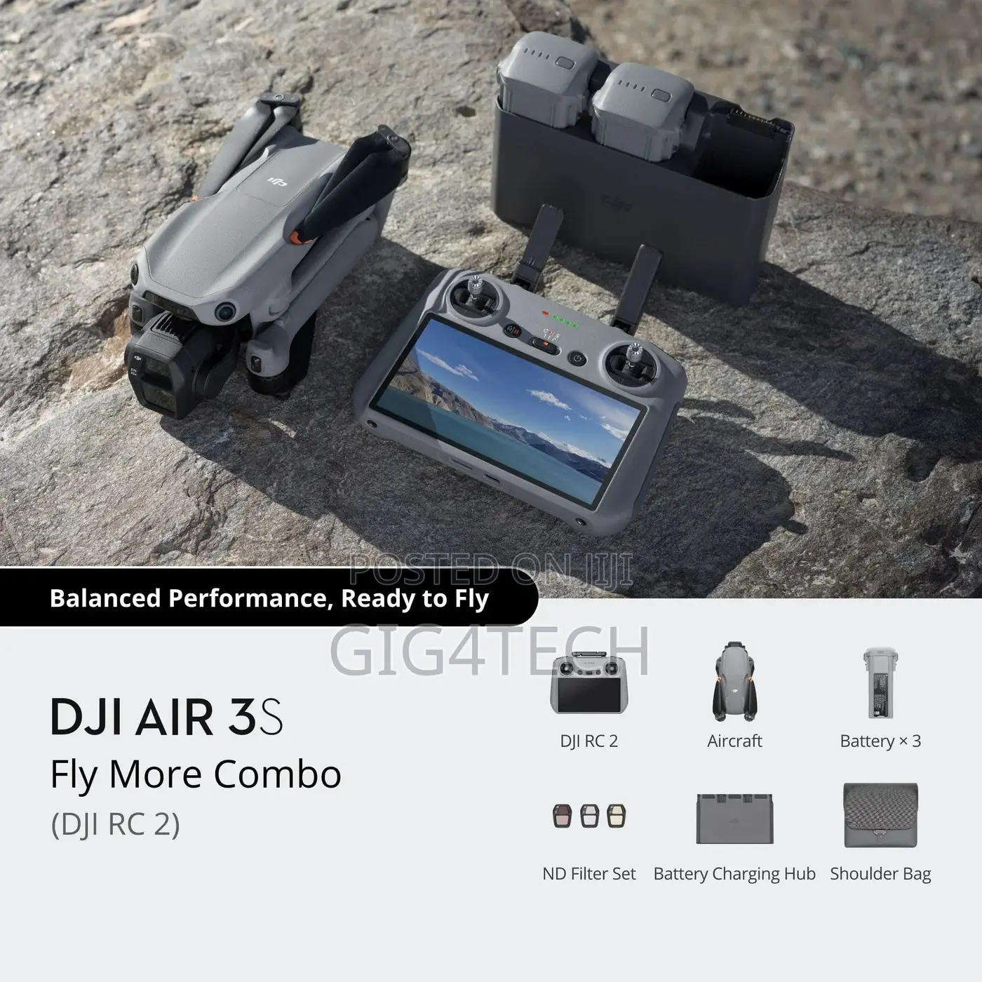 DJI Air 3S Fly More Combo (DJI RC 2) Drone
