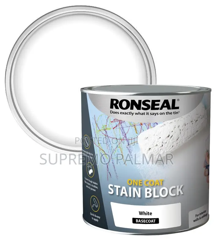Ronseal Stain Block Primer 750ml – Seals Grease, Smoke Water Damage