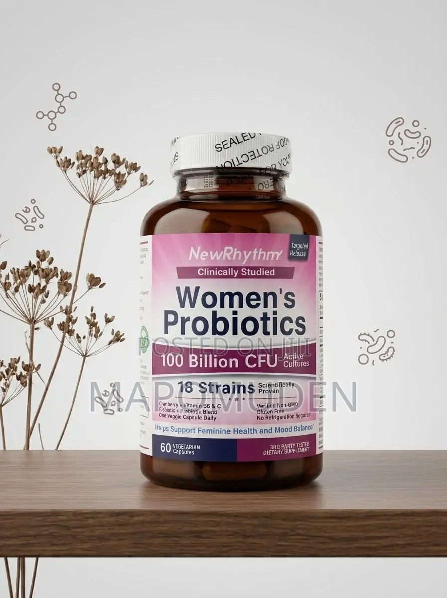 NewRhythm Women's Probiotics(100 Billion CFU) + Cranberry, Vit C B6