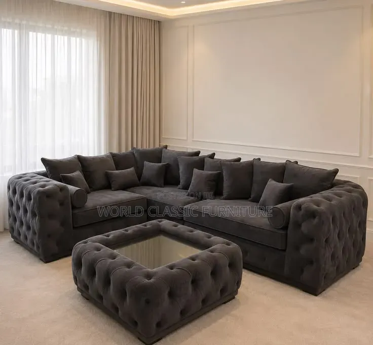 Chesterfield-Style Sectional
