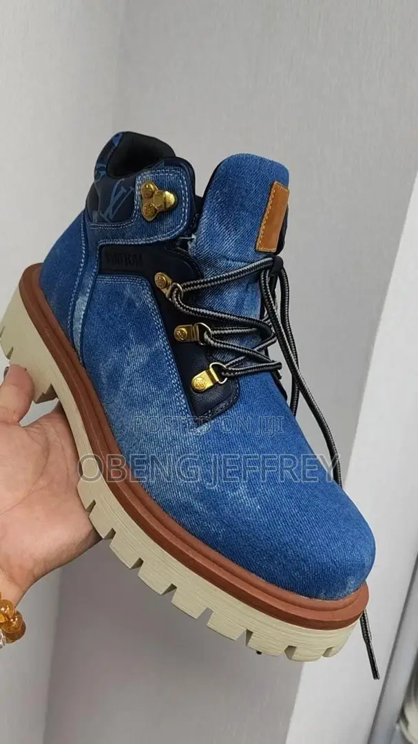 Original Louis Vuitton Remix Ankle Boot Blue