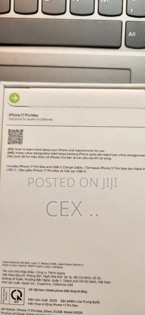 New Apple iPhone 17 Pro Max 512 GB Silver
