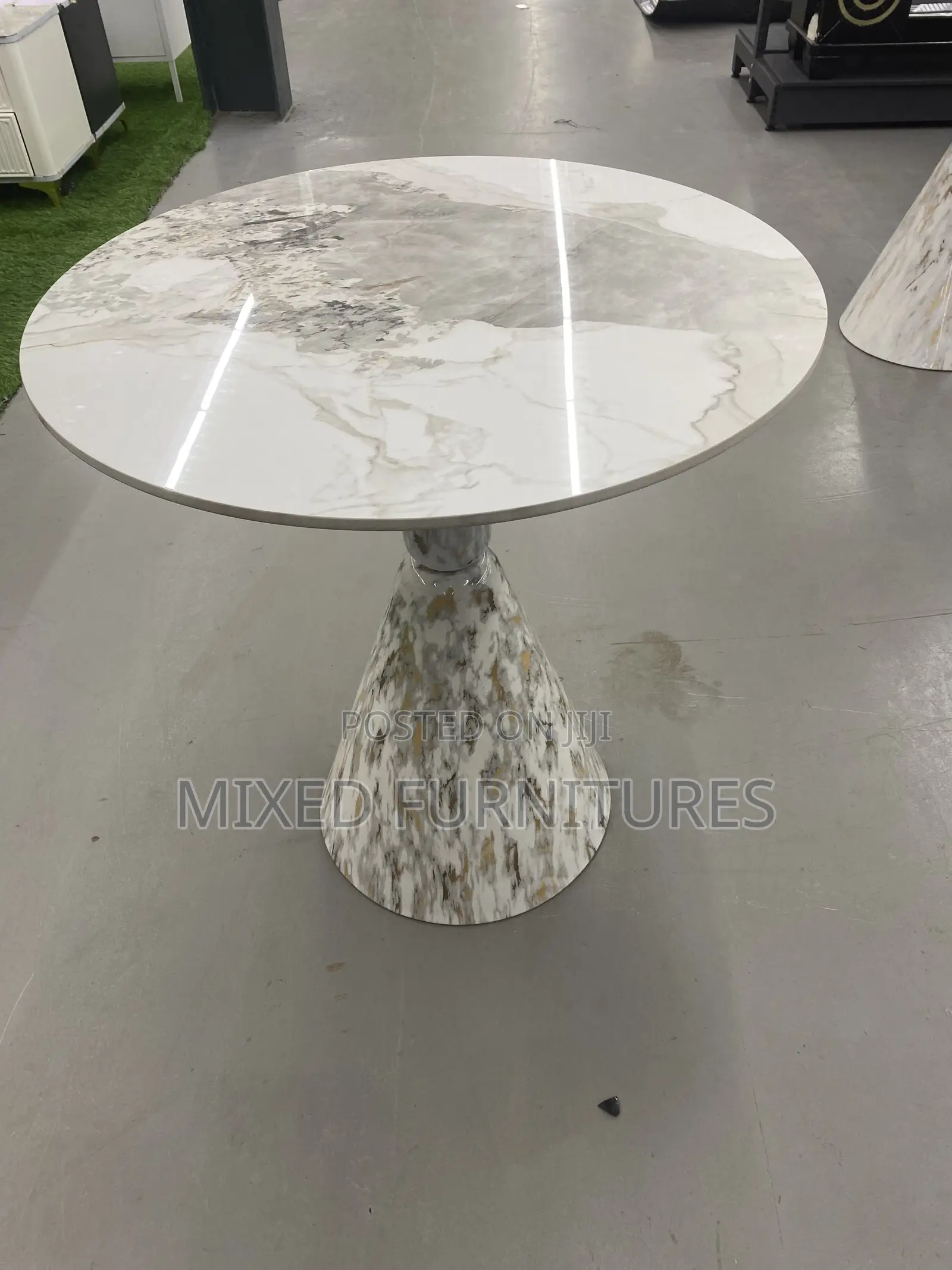 Center Table Round Marble Top