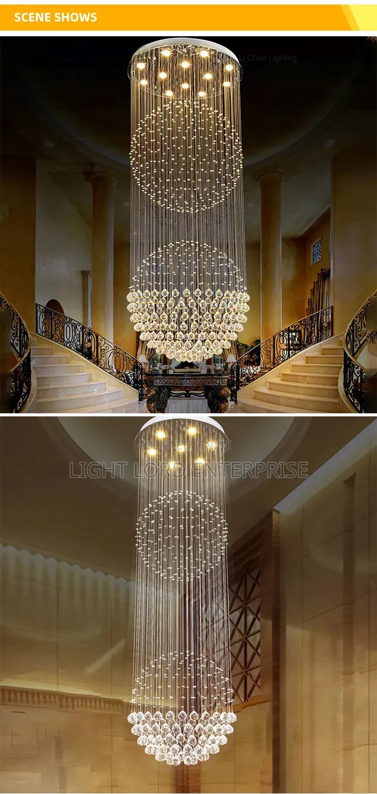 Wounderlife Transparent Chandelier Light
