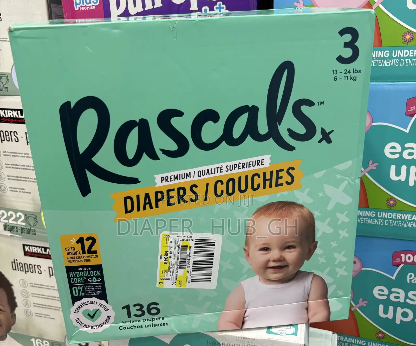 Rascal Premium Diapers Size 3(6-11kg)
