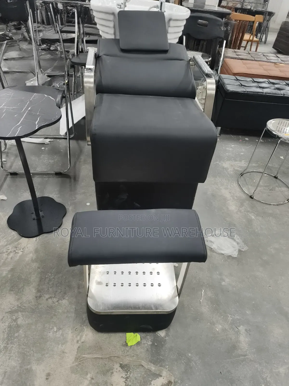 Semi-Reclining Salon Shampoo Backwash Unit and Chair Set