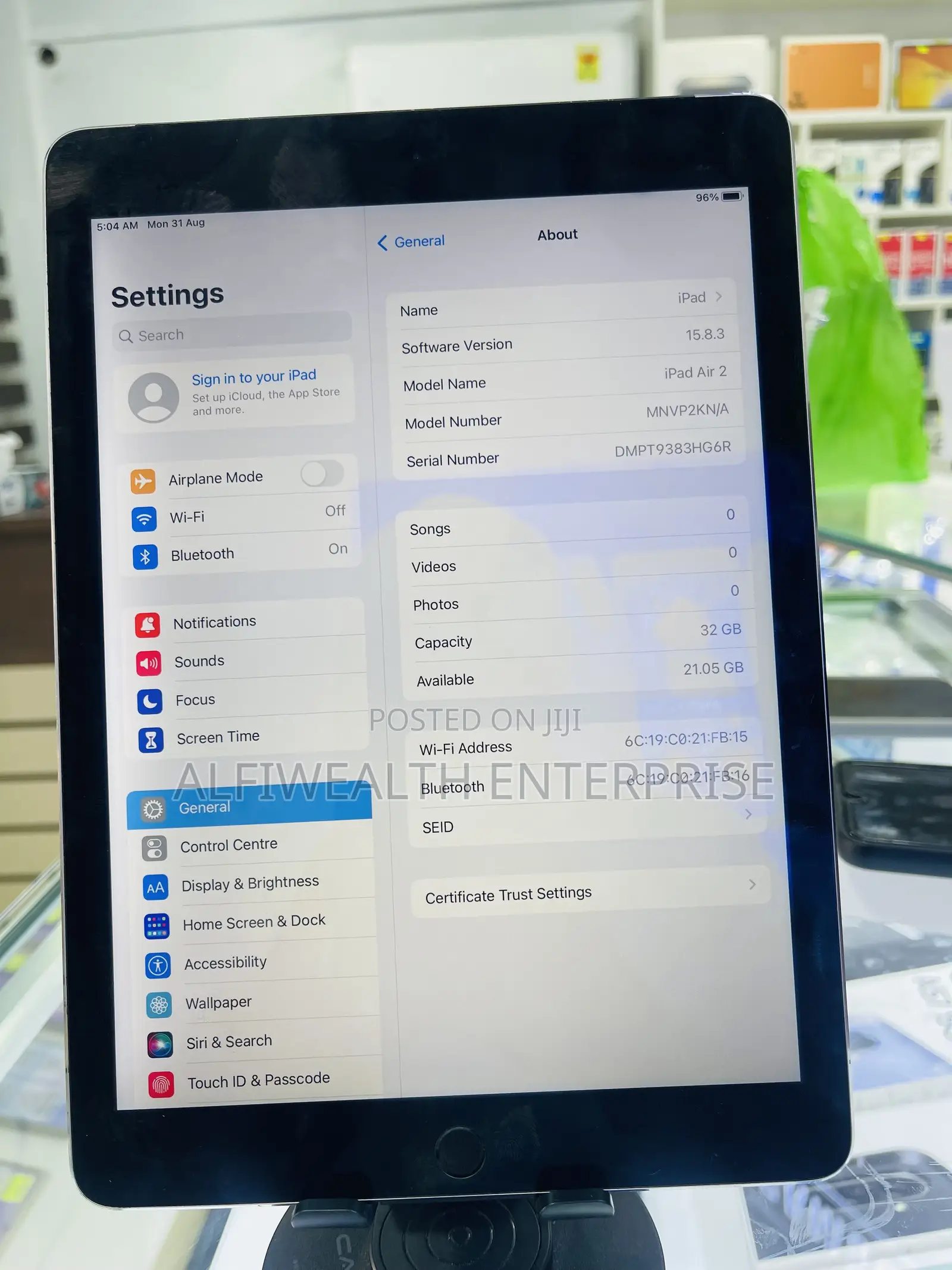Apple iPad Air 2 32 GB Silver