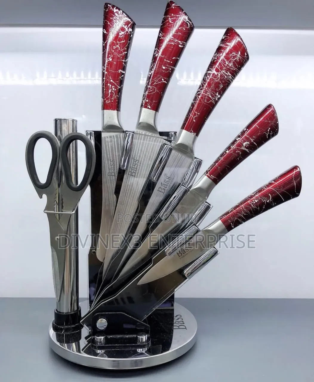9-Piece Kitchen Knife Set With Peeler