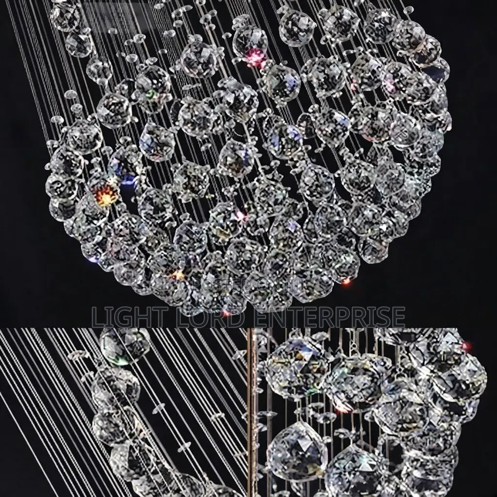 Clinton Ice Crystals Led Chandelier 7feet