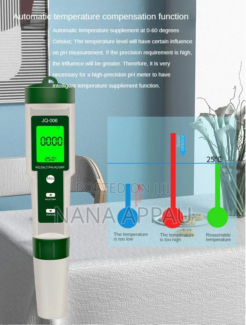 10-in-1 Multi-Parameter Water Quality Tester (Model JQ-006),