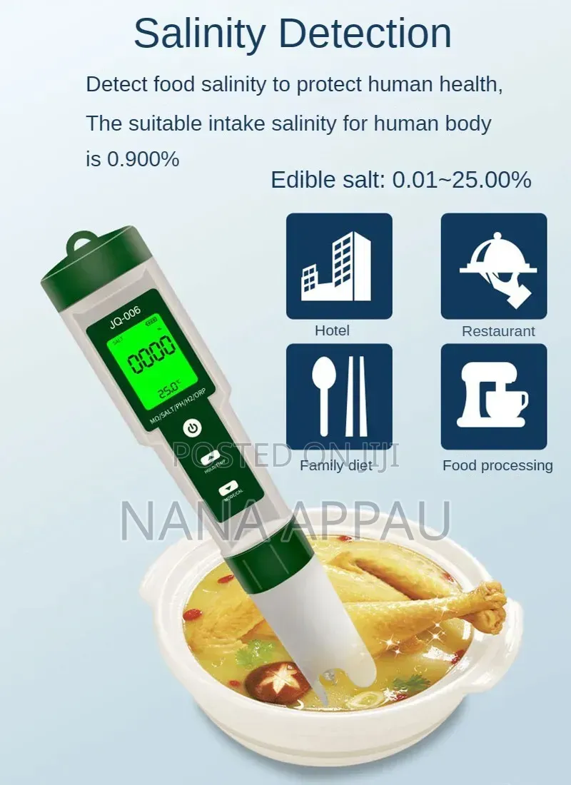 10-in-1 Multi-Parameter Water Quality Tester (Model JQ-006),