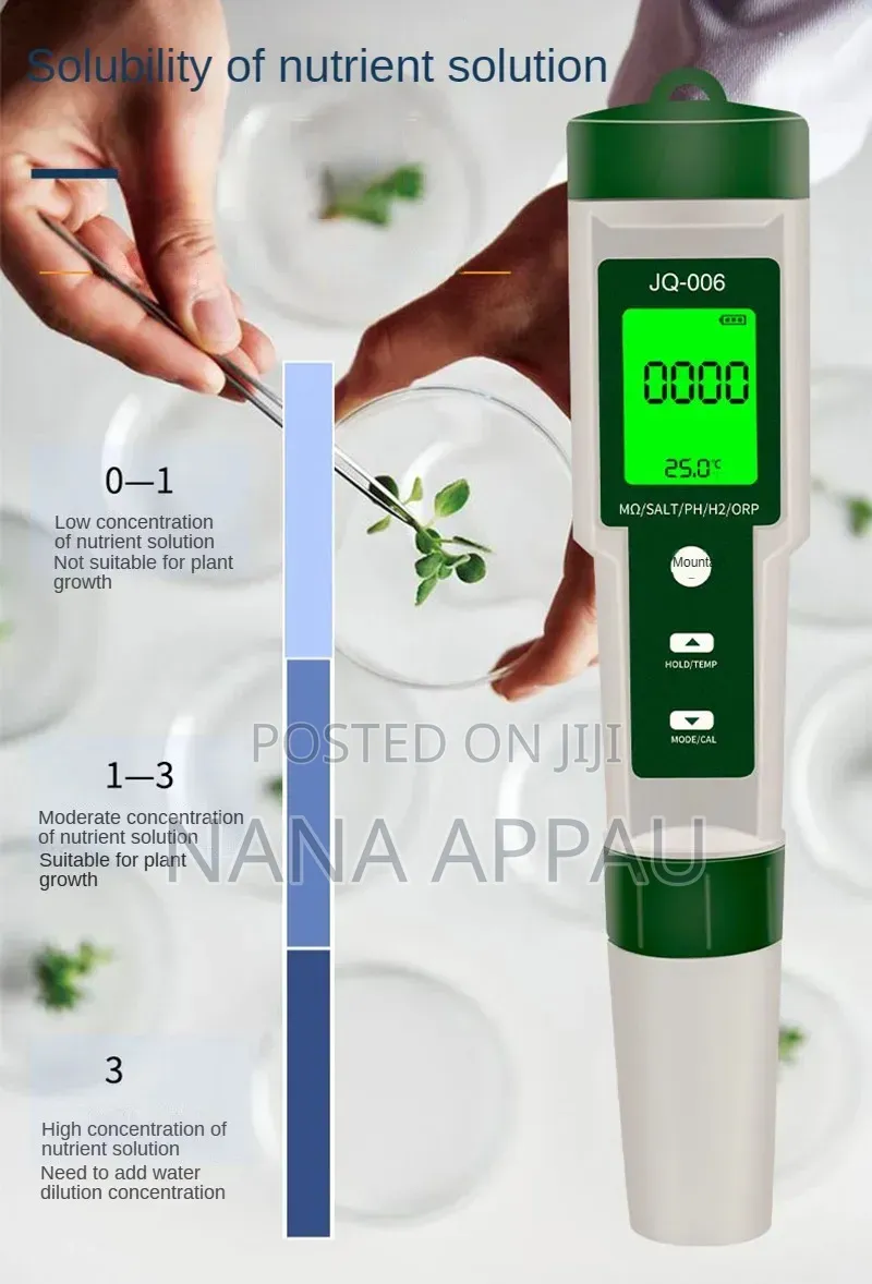 10-in-1 Multi-Parameter Water Quality Tester (Model JQ-006),