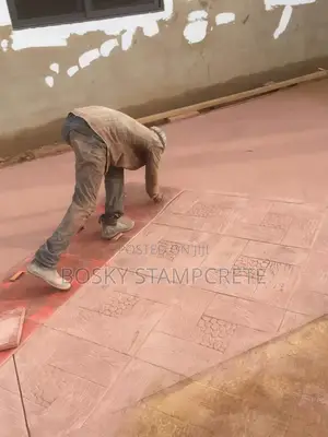 Terracotta Colour Stamp Concrete