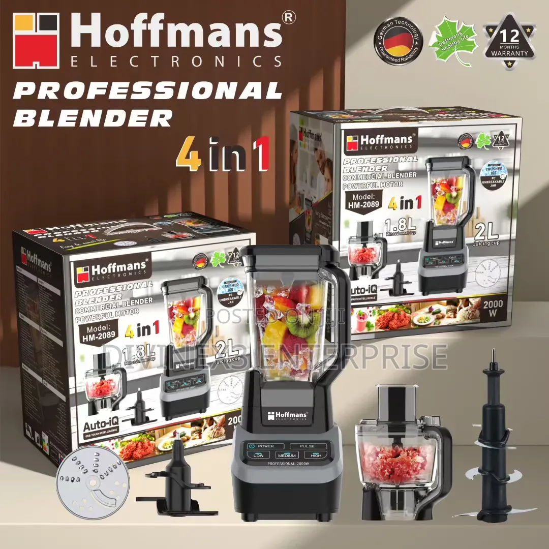 Hoffmans HM-2089 4-in-1 Professional Commercial Blender – 2000W