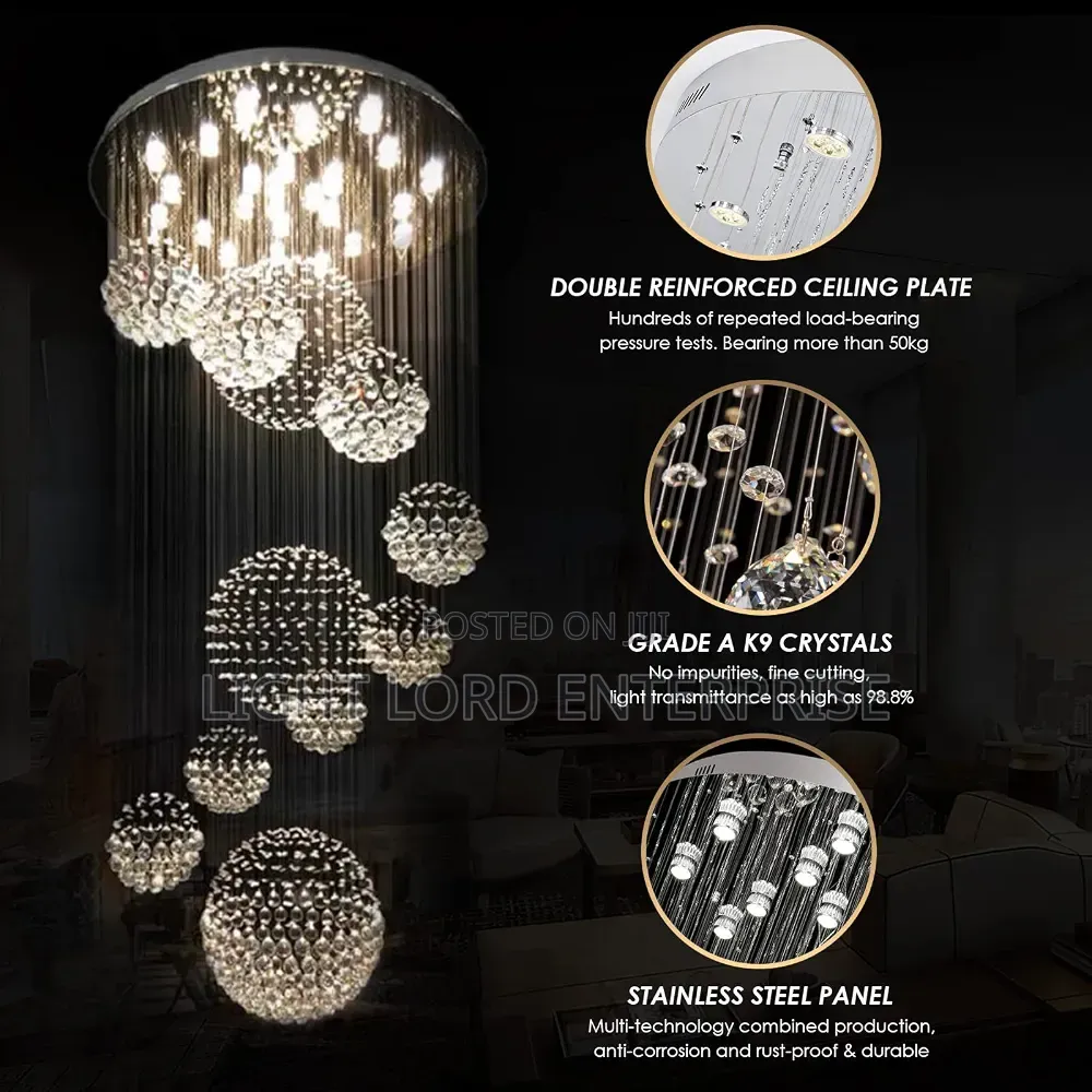 Raindrop 280cm Led Chandelier Light