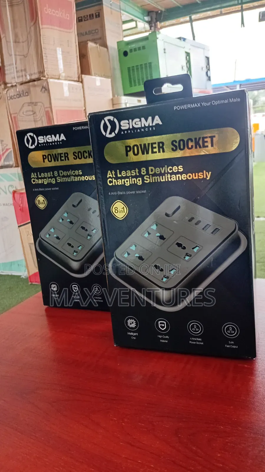 Sigma 8-in-1 Quality Power Socket for Home Appliances